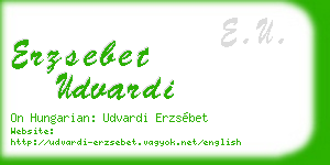 erzsebet udvardi business card